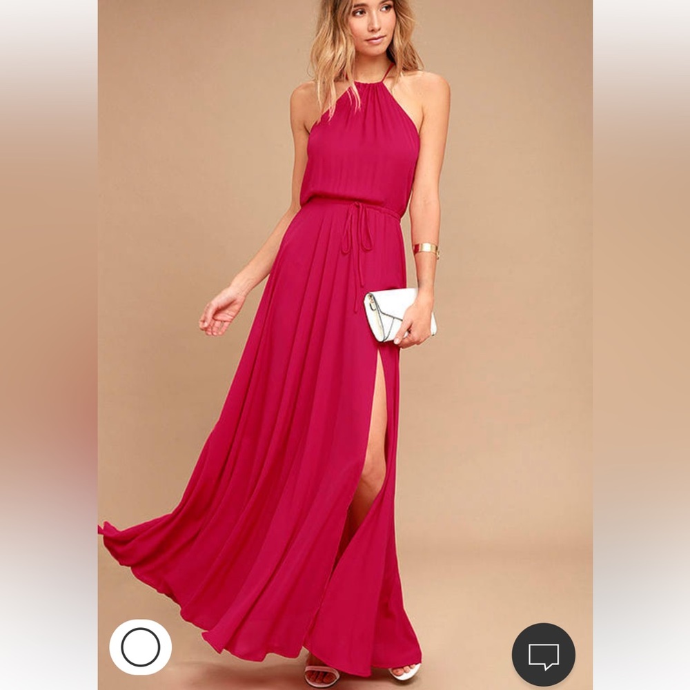 Lulus maxi dress in rose pink